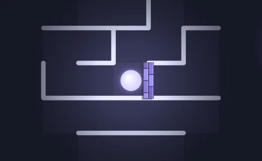 A purple brick wall blocking a passage