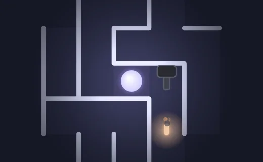 A missile launcher firing down a corridor