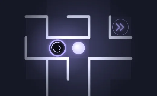 A swirling portal beside the ball