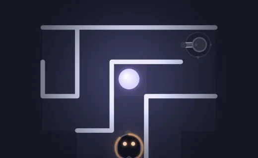 A Shadow with glowing eyes, hunting