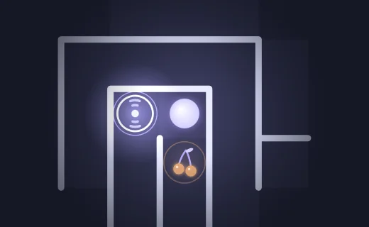 A Surge orb in the maze